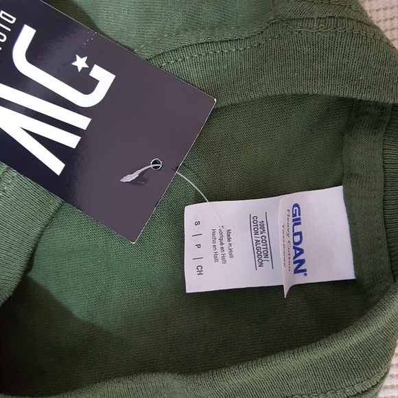 Dion Wear T-Shirt Mens Size S Army Green TP23 - Picture 3 of 3